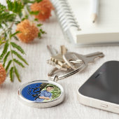 Porte-clés 2024 Blue Graduation Keepsaké (Côté)