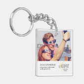 Porte-clés 2024 Cadeaux photo total Éclipse solaire Couples (Devant gauche)