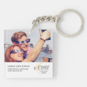 Porte-clés 2024 Cadeaux photo total Éclipse solaire Couples (Dos)
