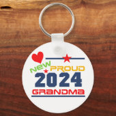 Porte-clés 2024 Fière nouvelle grand-mère Porte - clé (Recto)