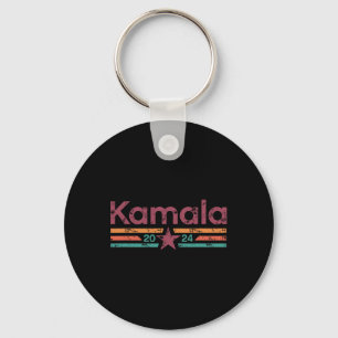 Porte-clés 2024 Retro Color Grunge Stripes Kamala Harris 2024