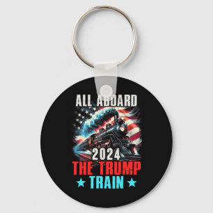 Porte-clés 2024 Tous à bord du Trump nous enseigne le drapeau