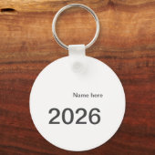 Porte-clés 2026 2027 2028 name title here year bold letter  (Recto)
