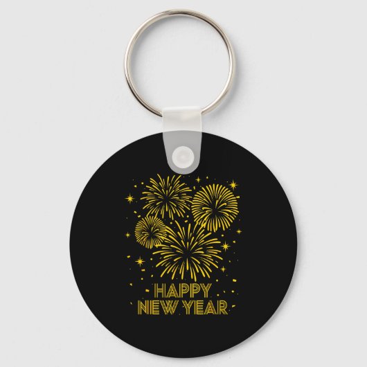 Porte-clés 2026 Happy New Year Firework New Year's Eve Party (Recto)