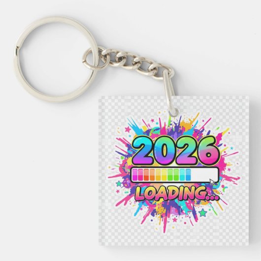 Porte-clés 2026 Loading... Progress Bar Sticker (Devant)