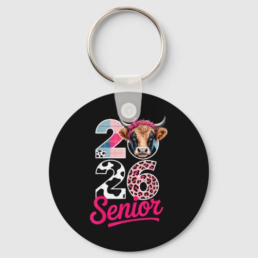 Porte-clés 2026 Senior Cow Lovers Graduation Funny Cl Shirt F (Recto)