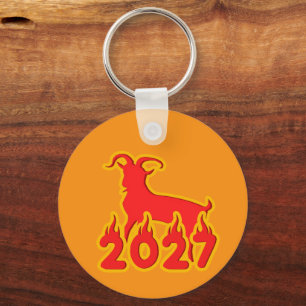 Porte-clés 2027 Année de la Chèvre de Feu