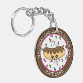 Porte-clés 22 juin Journée nationale des Éclair au chocolat (Devant gauche)
