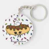 Porte-clés 22 juin Journée nationale des Éclair au chocolat (Dos)