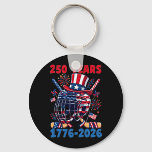 Porte-clés 250 Ans 1776 2026 250e anniversaire Hockey sur gla