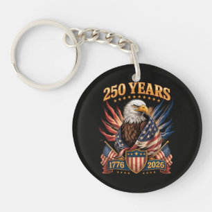 Porte-clés 250 Ans Américain 250e Anniversaire États-Unis Pat