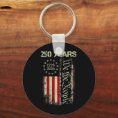 Porte-clés 250 Ans Amérique 1776 2026 Nous Le Peuple Drapeau (Recto)