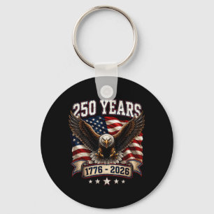 Porte-clés 250 Ans Anniversaire Américain 1776 2026