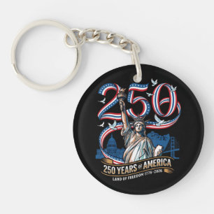 Porte-clés 250 Ans Anniversaire Amérique 1776 2026