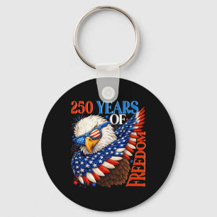 Porte-clés 250 Ans De Liberté 1776 2026 Ld Eagle Patriotique