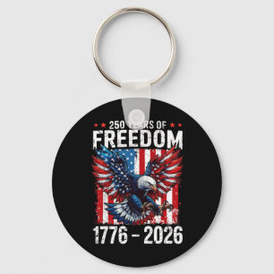 Porte-clés 250 Ans De Liberté 1776 2026 Patriotique Ld Aigle