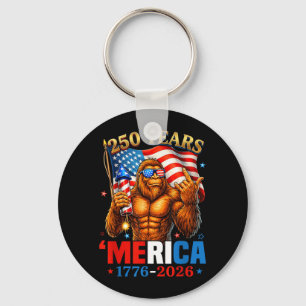 Porte-clés 250 Ans de Merica Drapeau USA 250e Sasquatch