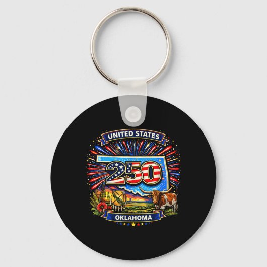 Porte-clés 250 Ans d'Indépendance des États-Unis Oklahoma (Recto)