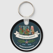 Porte-clés 250 Years of Freedom Elegant Patriotic Blue (Recto)