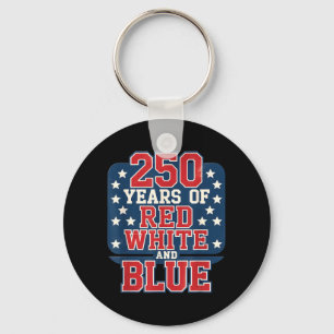 Porte-clés 250e 4 juillet - 250 ans de rouge blanc bleu