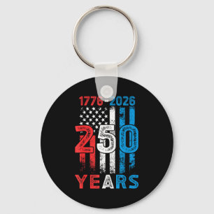 Porte-clés 250e anniversaire des États-Unis 4 juillet 250 ans