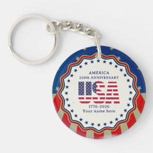 Porte-clés 250e anniversaire des États-Unis Semiquincentenair
