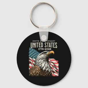 Porte-clés 250e anniversaire États-Unis 250e Drapeau américai