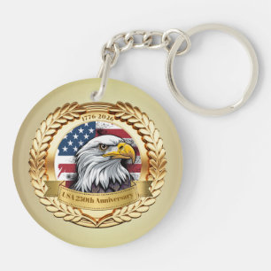 Porte-clés 250e anniversaire USA patriotique 1776–2026