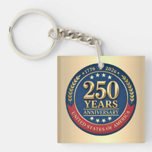 Porte-clés 250e anniversaire USA patriotique 1776–2026