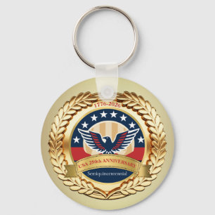 Porte-clés 250e anniversaire USA patriotique 1776–2026