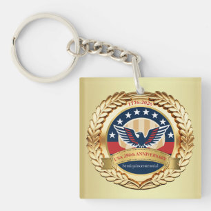 Porte-clés 250e anniversaire USA patriotique 1776–2026