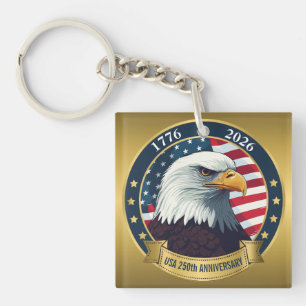 Porte-clés 250e anniversaire USA patriotique 1776–2026