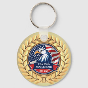 Porte-clés 250e anniversaire USA patriotique 1776–2026