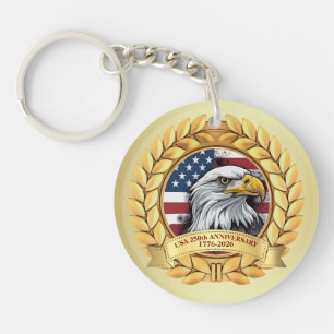Porte-clés 250e anniversaire USA patriotique 1776–2026