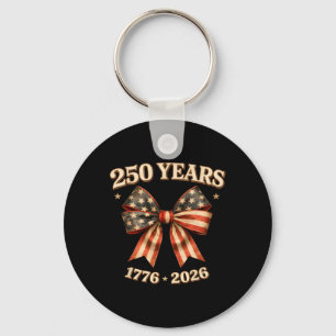 Porte-clés 250e anniversaire Usa Patriotique Rouge Blanc Et B