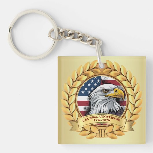Porte-clés 250th Anniversary USA Patriotic | 1776–2026 (Devant)