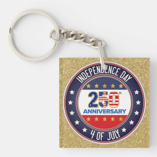 Porte-clés 250th Anniversary USA Patriotic | 1776–2026 (Devant)
