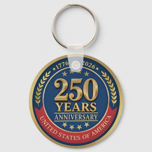 Porte-clés 250th Anniversary USA Patriotic | 1776–2026 (Recto)