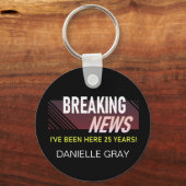 Porte-clés 25 Anniversaire de travail Appréciation des employ (Recto)