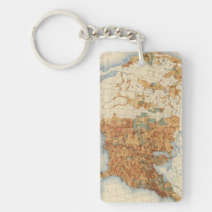Porte-clés 25 densités d'augmentation de la population, USA,