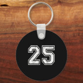 Porte-clés 25 Number Twenty-five Team Srts Nge Varsity Matchi (Recto)