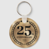 Porte-clés 25e anniversaire d'affaires commémoratif en or (Recto)