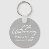 Porte-clés 25e anniversaire du Mariage Personnalisé (Recto)