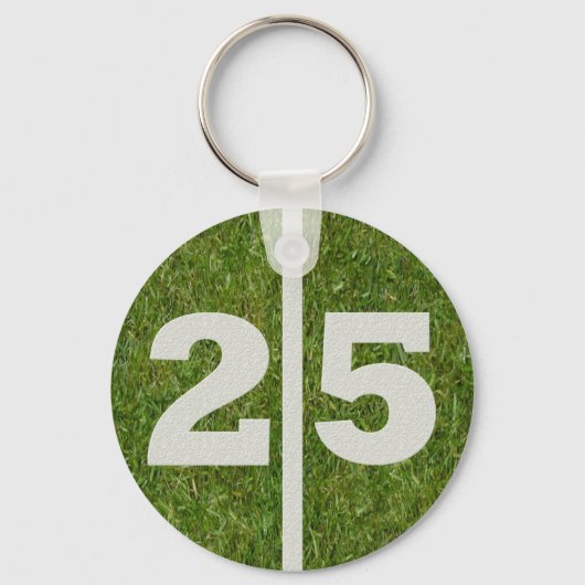 Porte-clés 25ème Cadeau d'anniversaire (Recto)