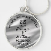 Porte-clés 25ème MARIAGE ANNIVERSAIRE Mariage d'argent modifi (Devant)