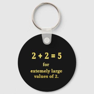 Porte-clés 2 + 2 = 5 Blague de maths drôle