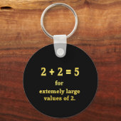 Porte-clés 2 + 2 = 5 Blague de maths drôle (Recto)