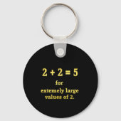 Porte-clés 2 + 2 = 5 Blague de maths drôle (Verso)