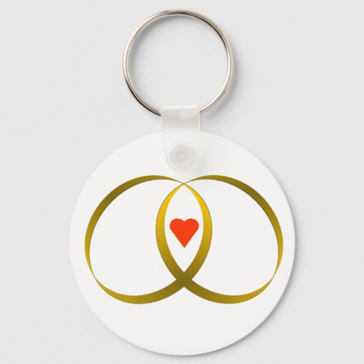 Porte-clés 2 anneaux et coeur (Recto)