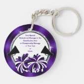 Porte-clés 2 Côté, Violet, Blanc, Noir, Porte - clés joyeux (Dos)